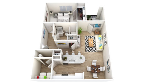 bell mooresville west A1A 3D floor Plan