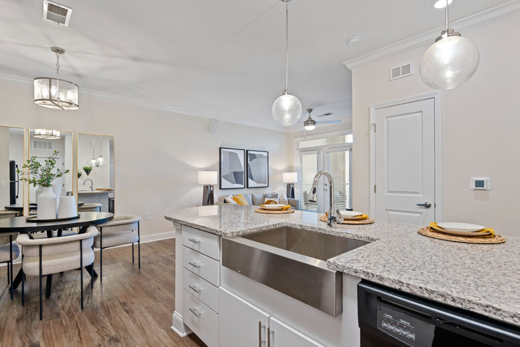 Kitchen with granite counter tops